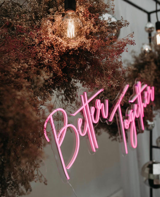 Everything You Need to Know About Wedding Neon Sign Sizing and Wedding fonts