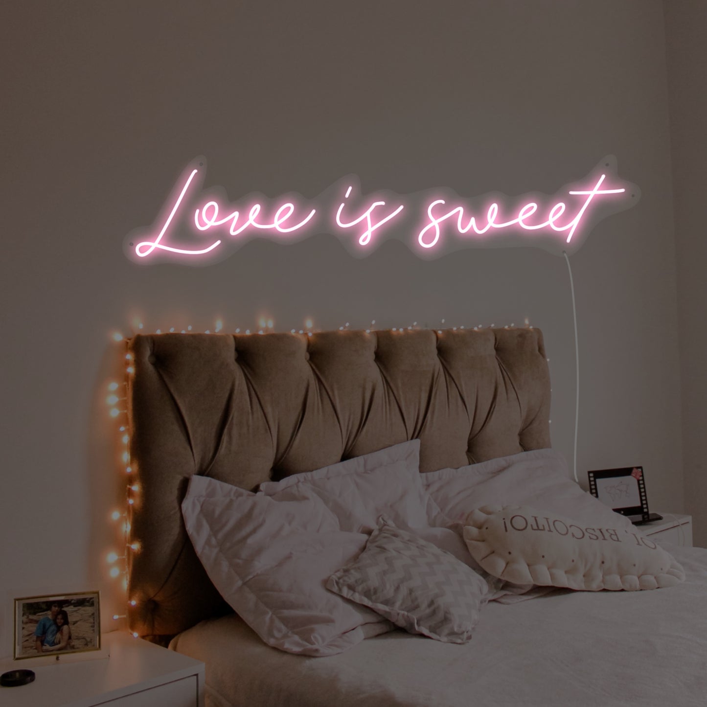 Love Is Sweet Neon Bedroom Sign