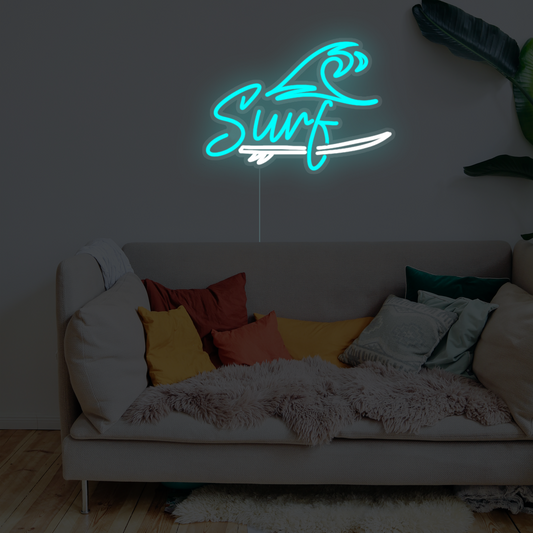 Surf Bedroom Neon Sign